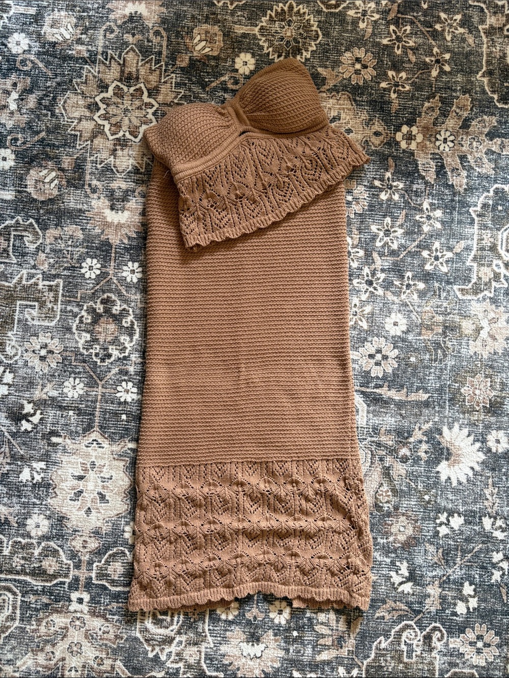 Women’s Strapless Knit skirt/ top - Brown